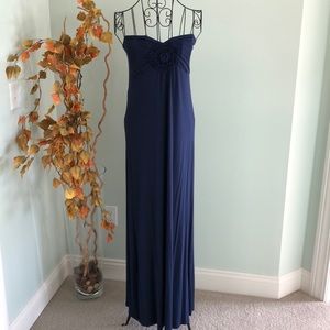Navy Strapless Dress